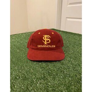 Vintage Florida State Seminoles hat cap snap back red yellow football mens FSU